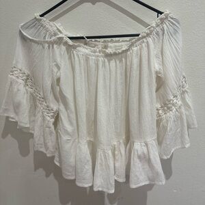 Chic Off-Shoulder White Blouse